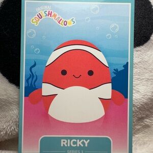 ricky the clownfish — squishmallow trading card